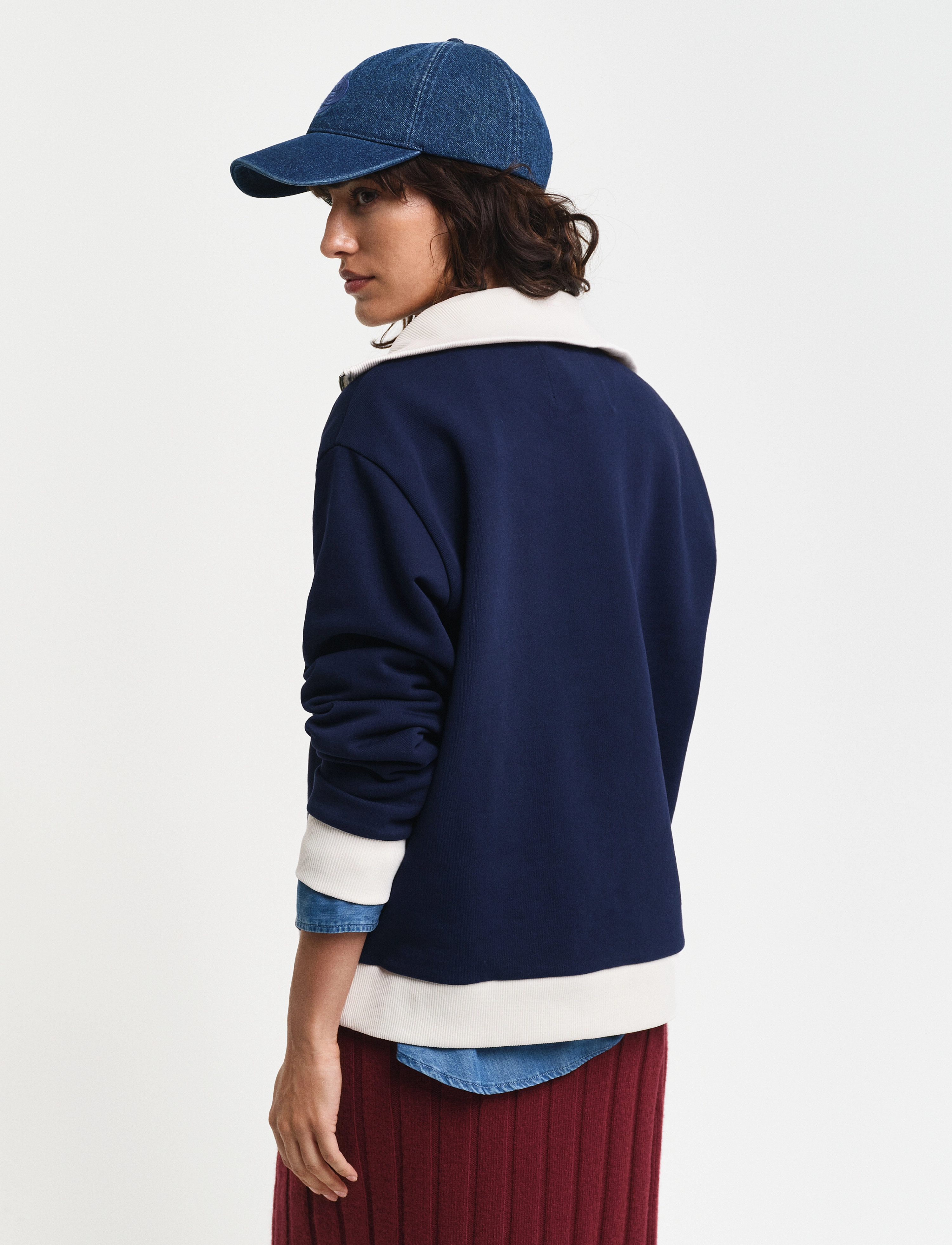 GANT - SMALL GRAPHIC HALF ZIP SWEAT - classic blue - 3