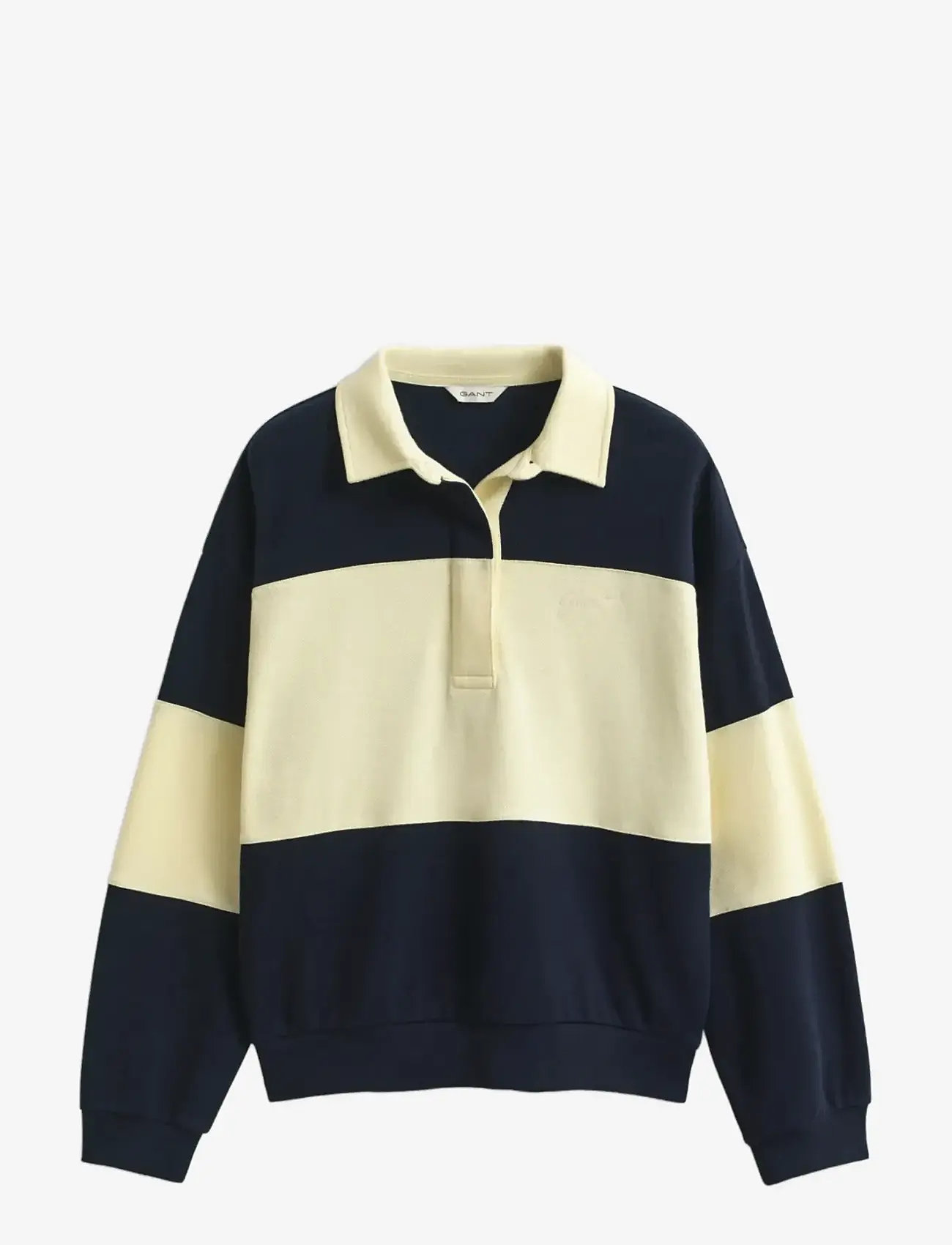 GANT - PIQUE TEXTURE COLOR BLOCK RUGGER - pikéer - evening blue - 1