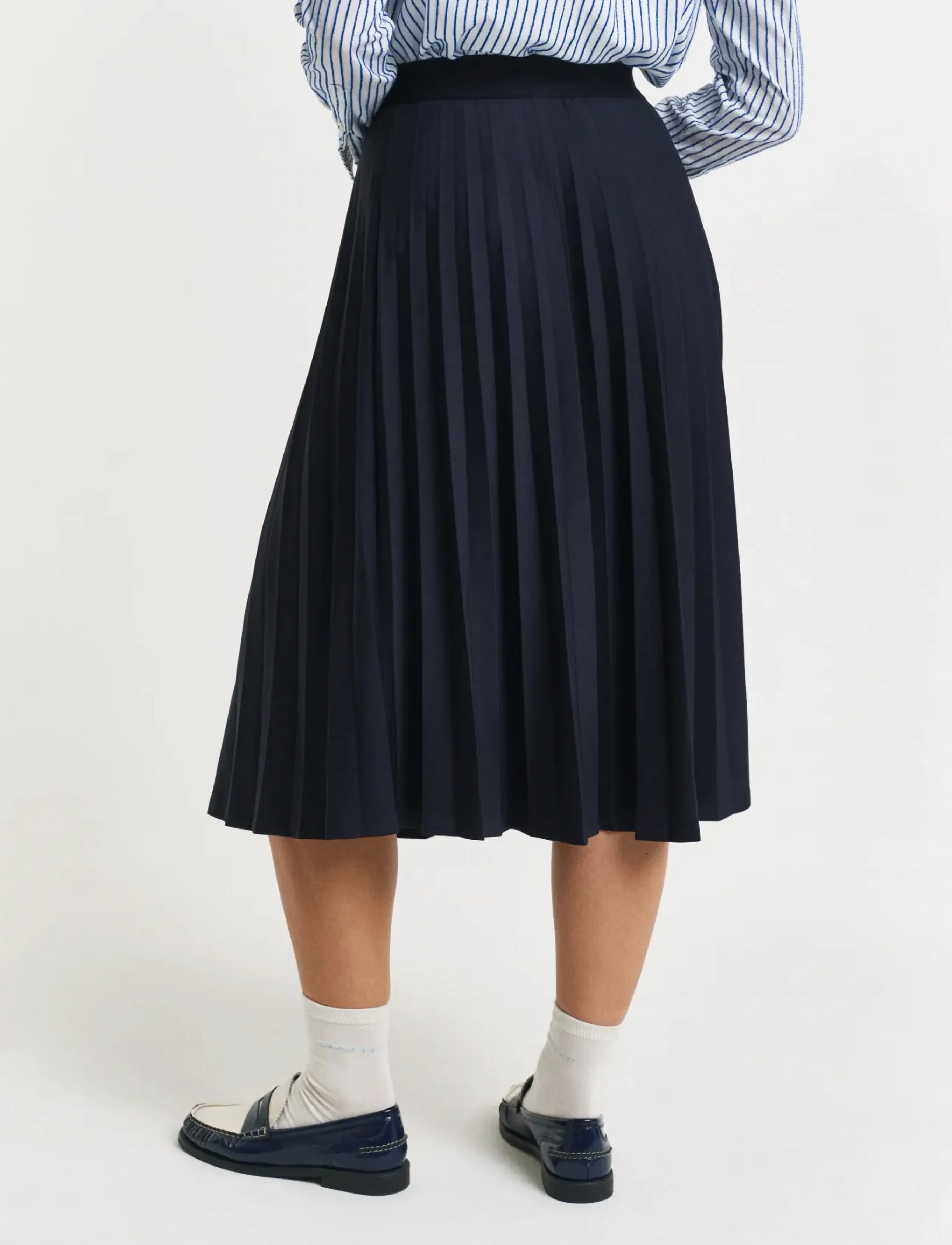 Gant - JERSEY PLEATED SKIRT - evening blue - 3