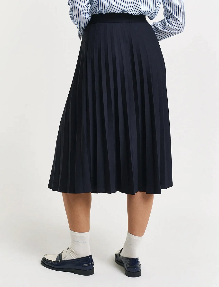 Gant - JERSEY PLEATED SKIRT - evening blue - 3