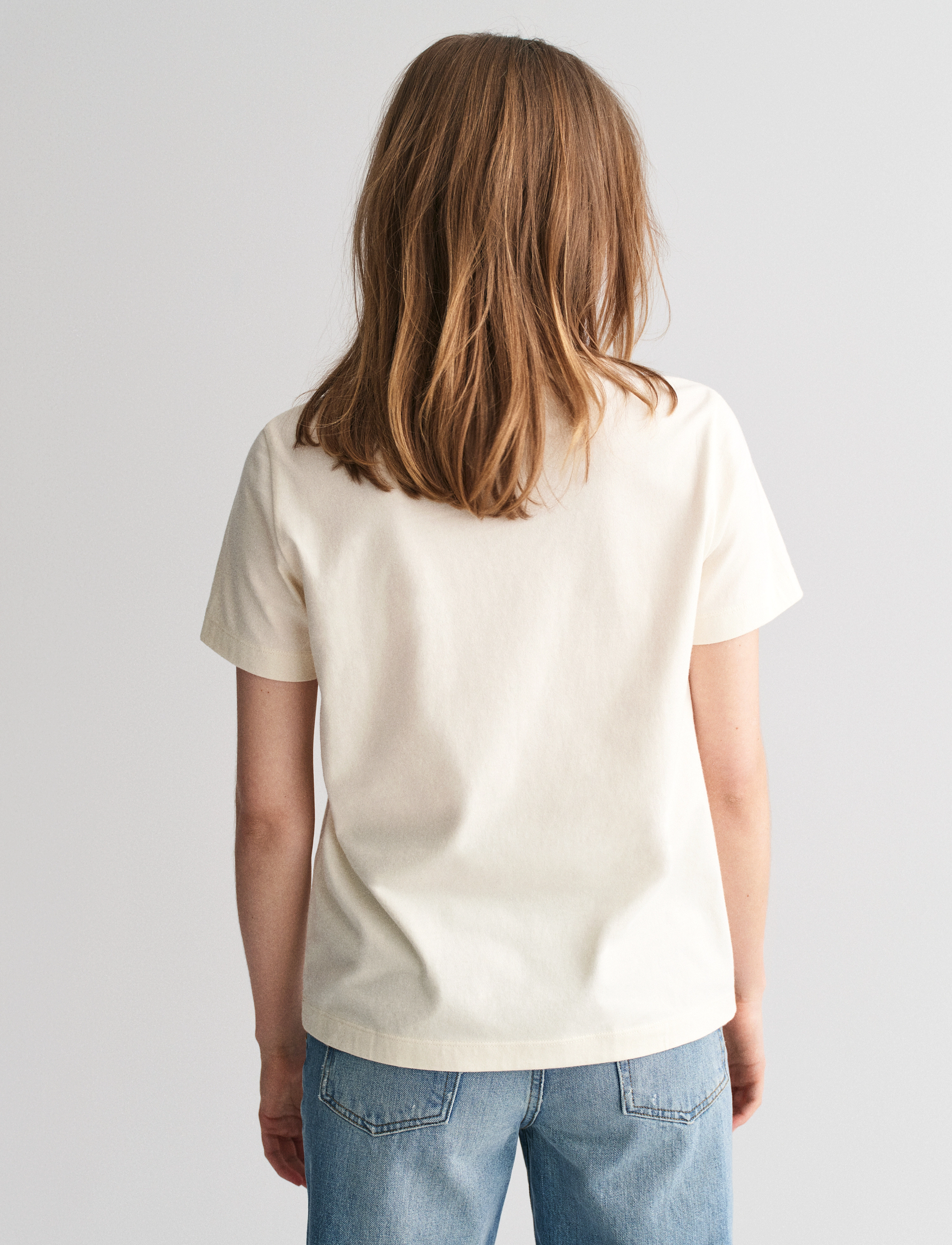 Gant - REG SMALL GRAPHIC SS T-SHIRT - cream - 2