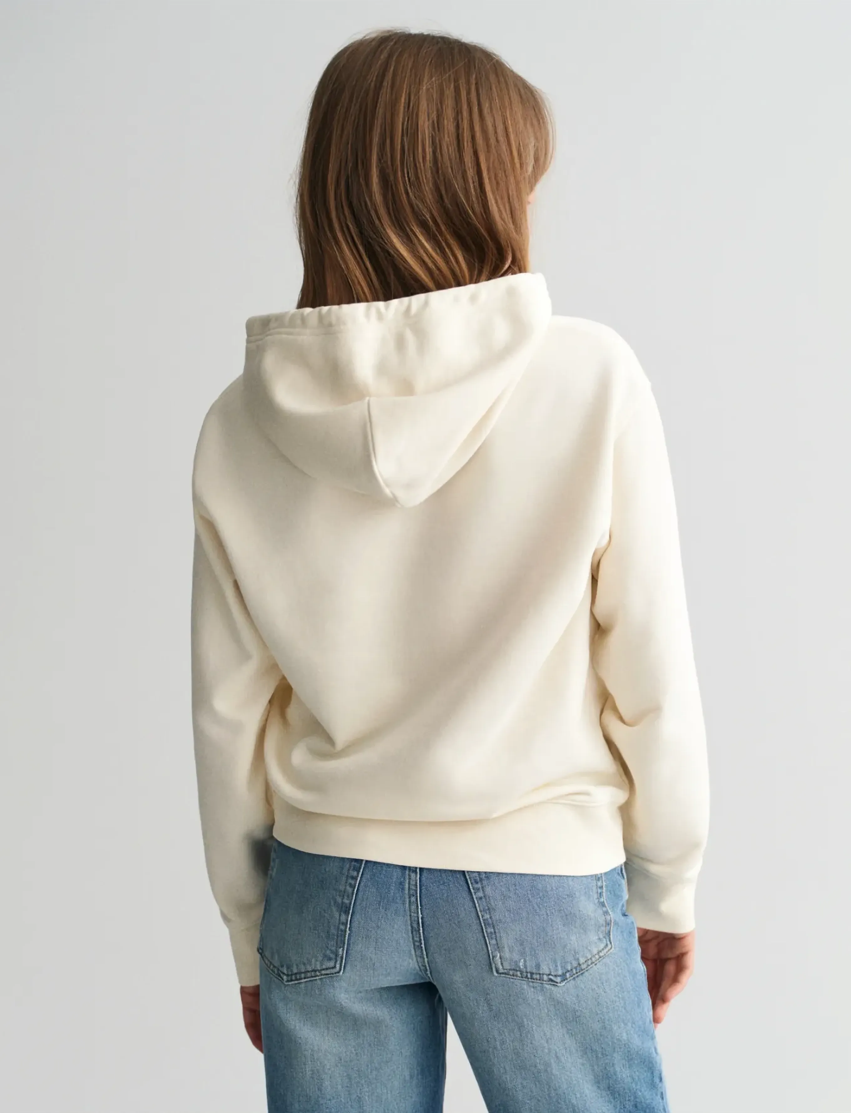 GANT - SMALL GRAPHIC HOODIE - cream - 3