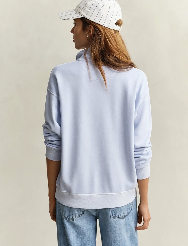 Gant - WASHED SHIELD HALF ZIP SWEAT - modetrends - light blue - 2