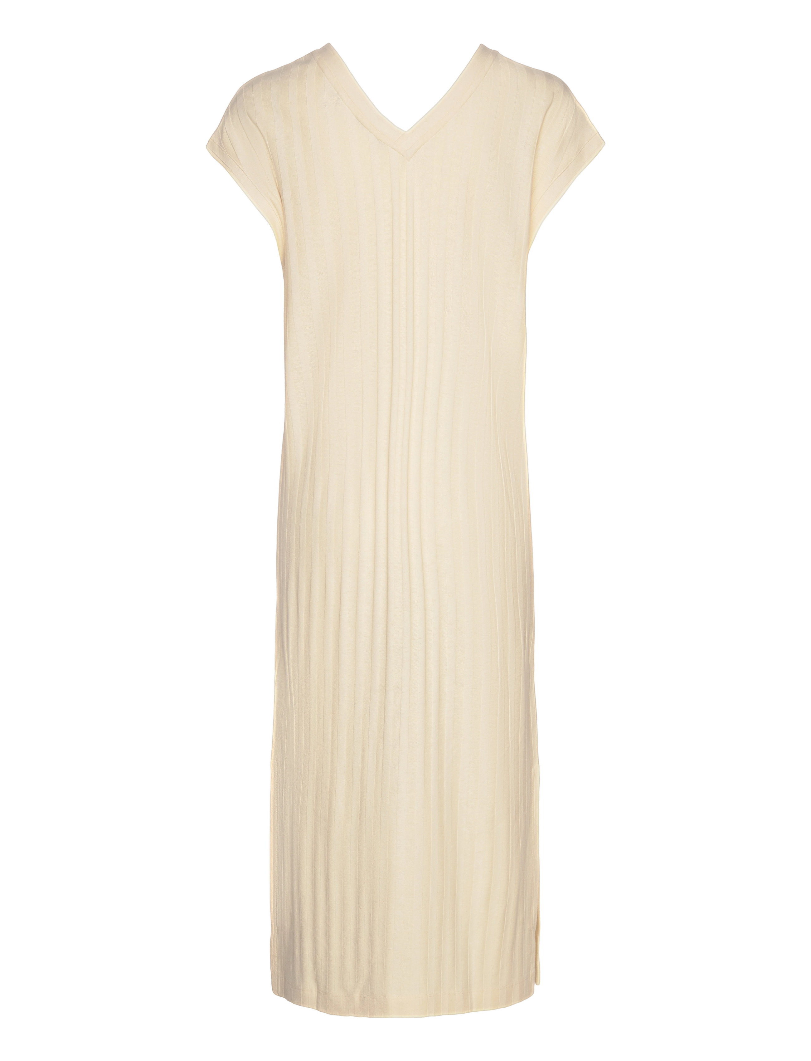GANT - LINEN RIB SLEEVELESS V-NECK DRESS - linen - 1