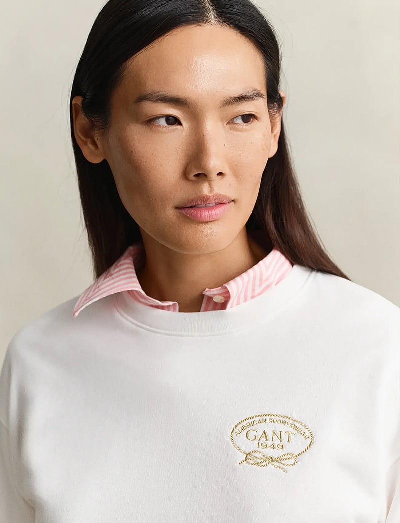 GANT - ROPE GRAPHIC C-NECK SWEAT - modetrends - eggshell - 3