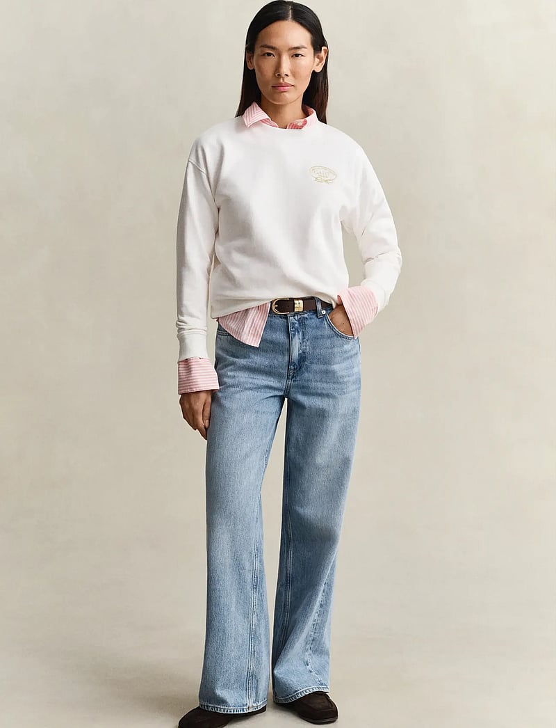 GANT - ROPE GRAPHIC C-NECK SWEAT - modetrends - eggshell - 4