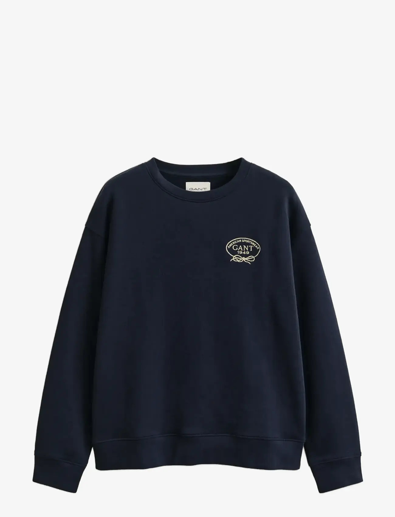 GANT - ROPE GRAPHIC C-NECK SWEAT - mode trends - evening blue - 1