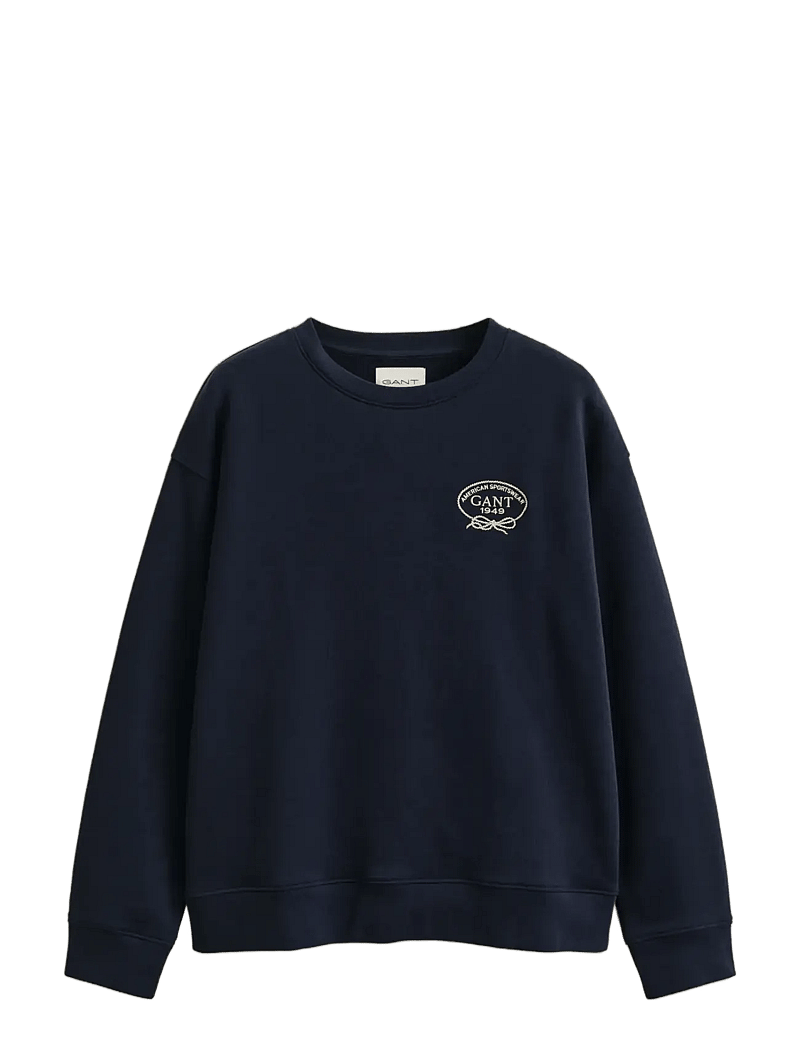 GANT - ROPE GRAPHIC C-NECK SWEAT - mode trends - evening blue - 1