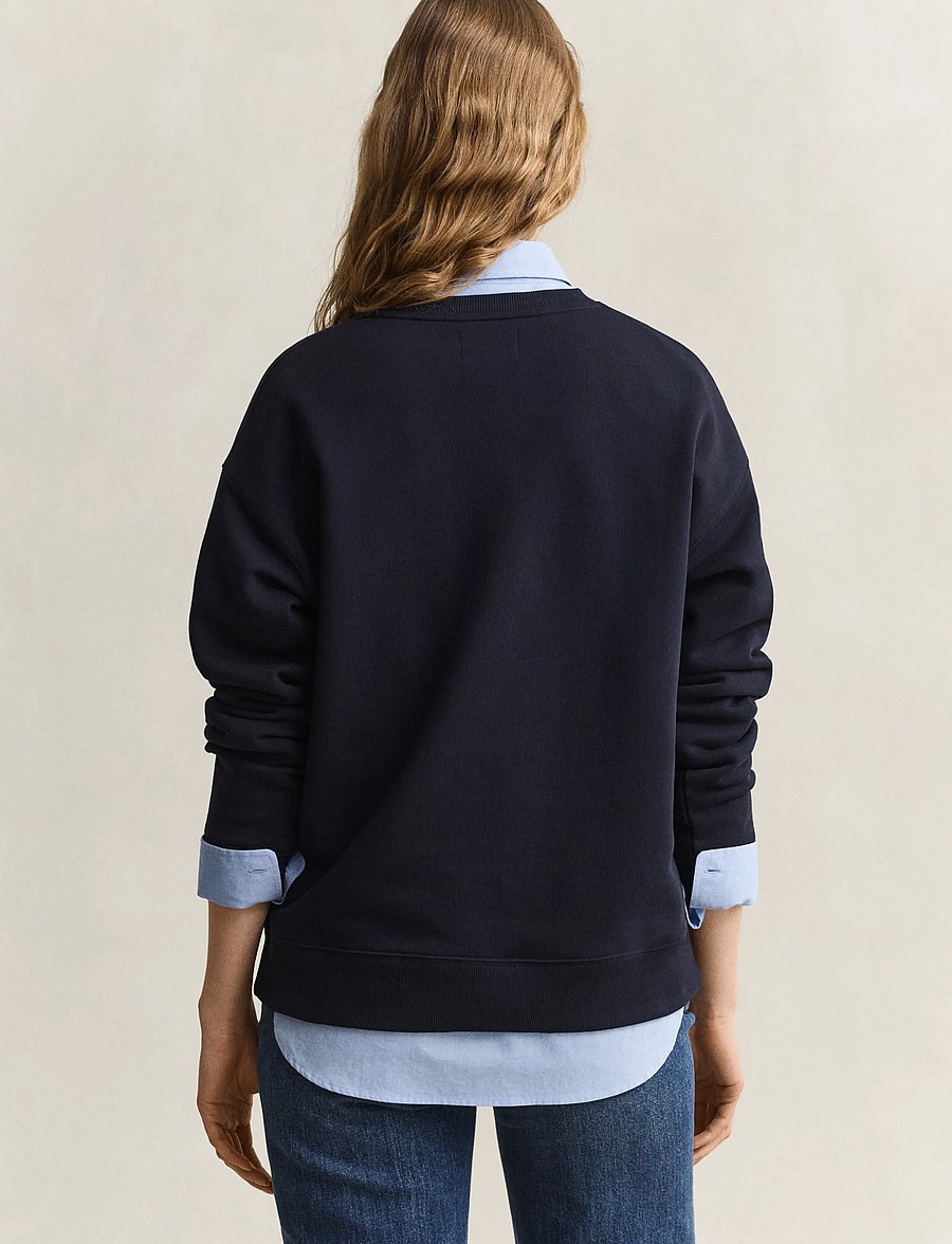 Gant - GRAPHIC C-NECK SWEAT - sweatshirts - evening blue - 2