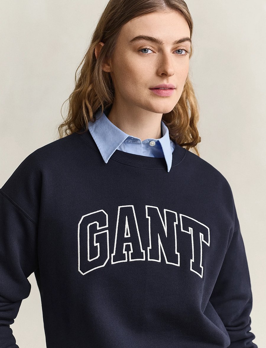 Gant - GRAPHIC C-NECK SWEAT - sweatshirts - evening blue - 3