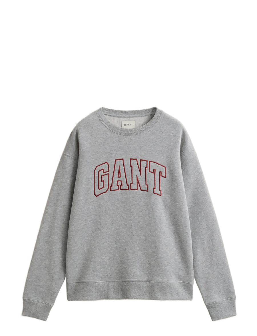Gant - GRAPHIC C-NECK SWEAT - mode trends - light grey melange - 1