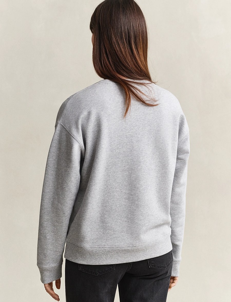 Gant - GRAPHIC C-NECK SWEAT - mode trends - light grey melange - 2