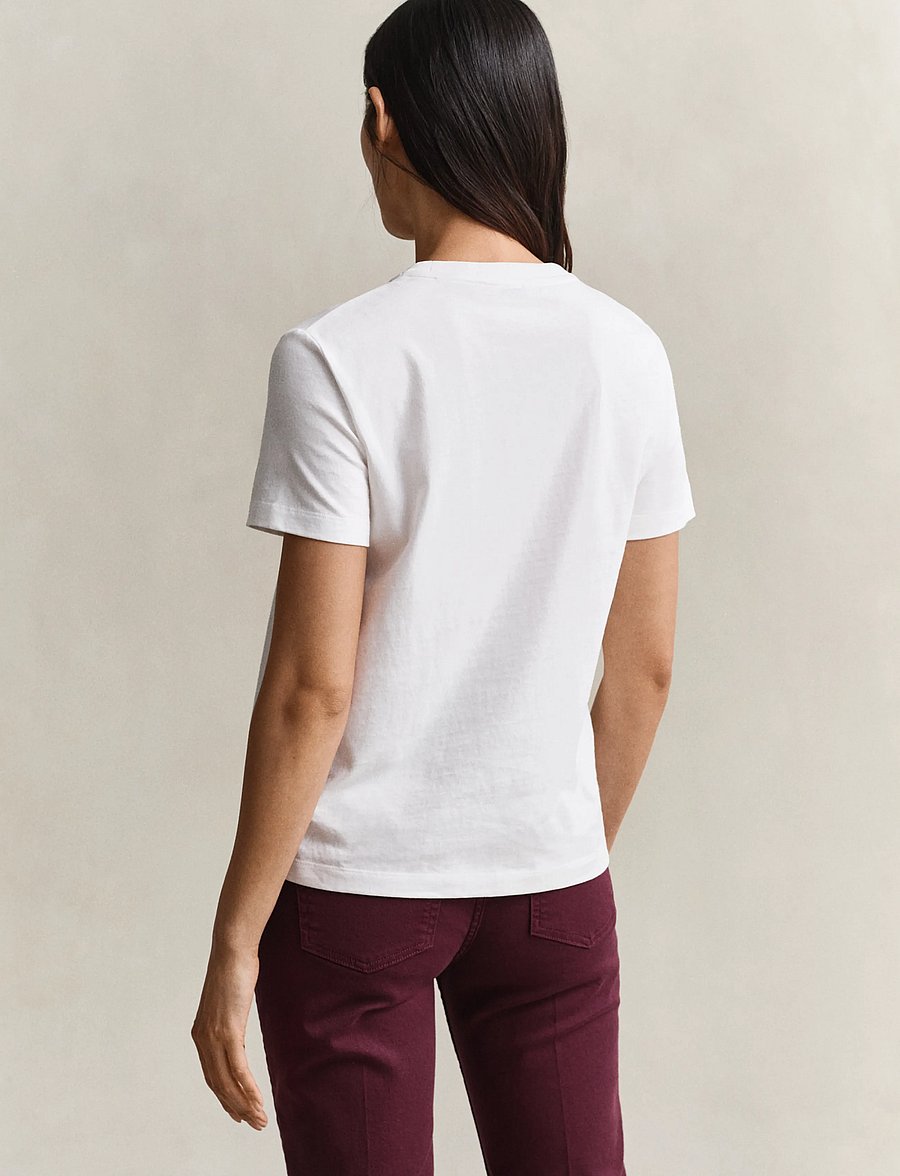 Gant - REG GRAPHIC SS T-SHIRT - t-shirts - white - 3