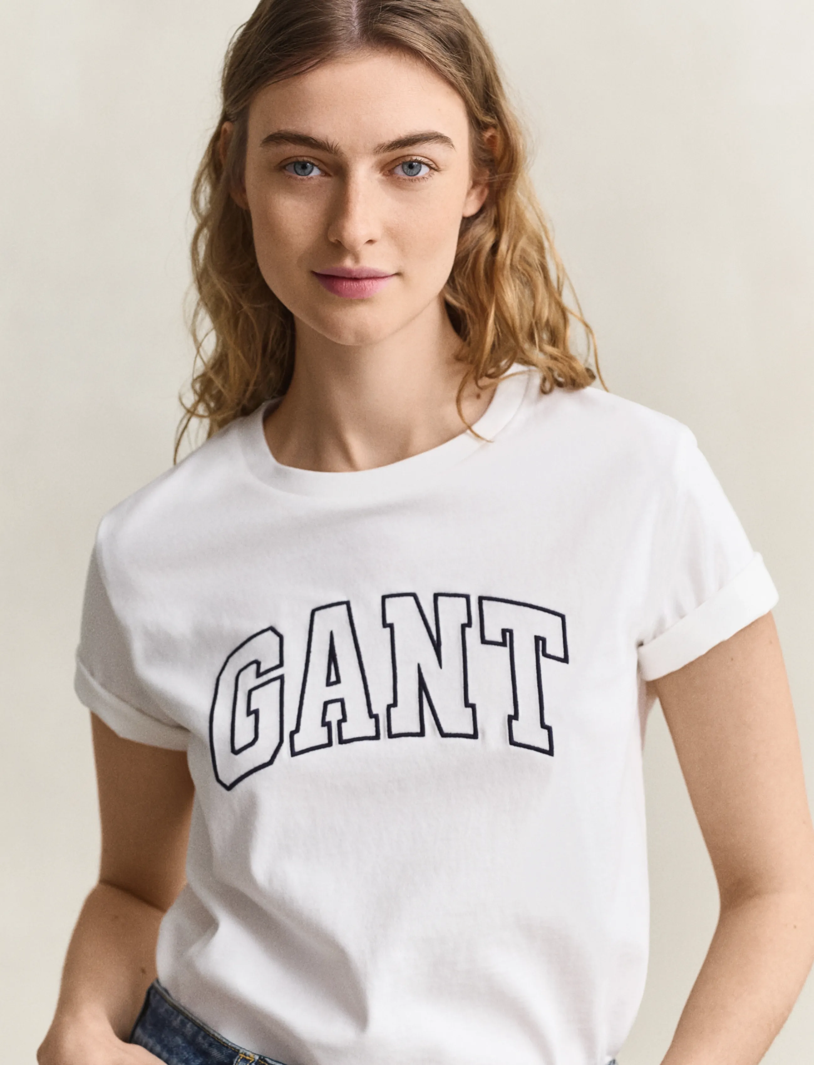Gant - REG GRAPHIC SS T-SHIRT - eggshell - 3
