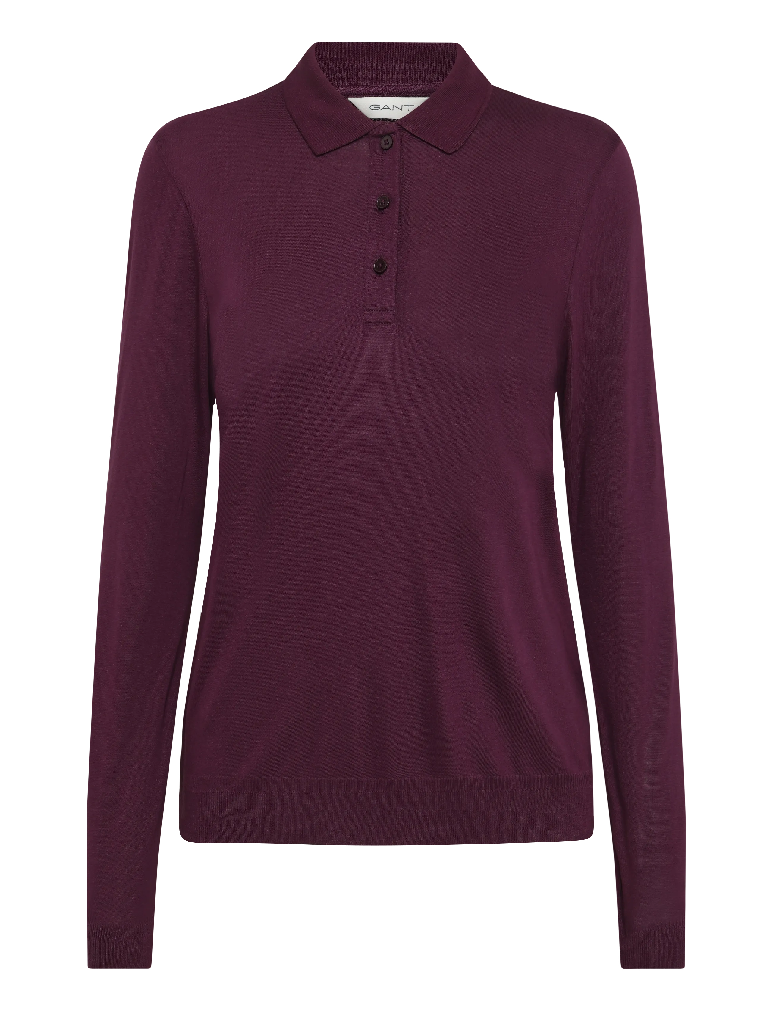 Gant REG LS SEAMLESS POLO - Kleidung - DARKENED WINE / burgundy