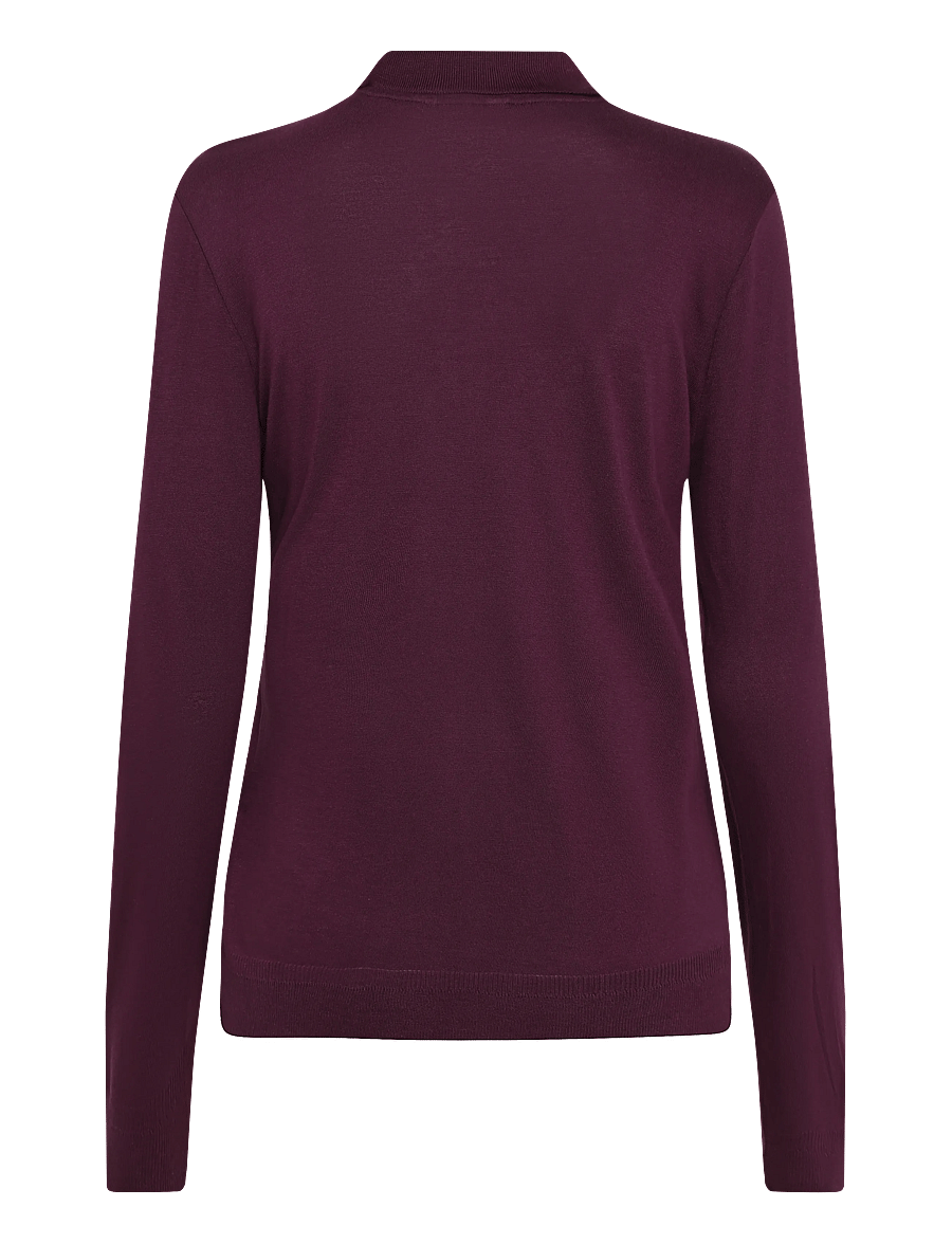 Gant - REG LS SEAMLESS POLO - langärmlige tops - darkened wine - 1
