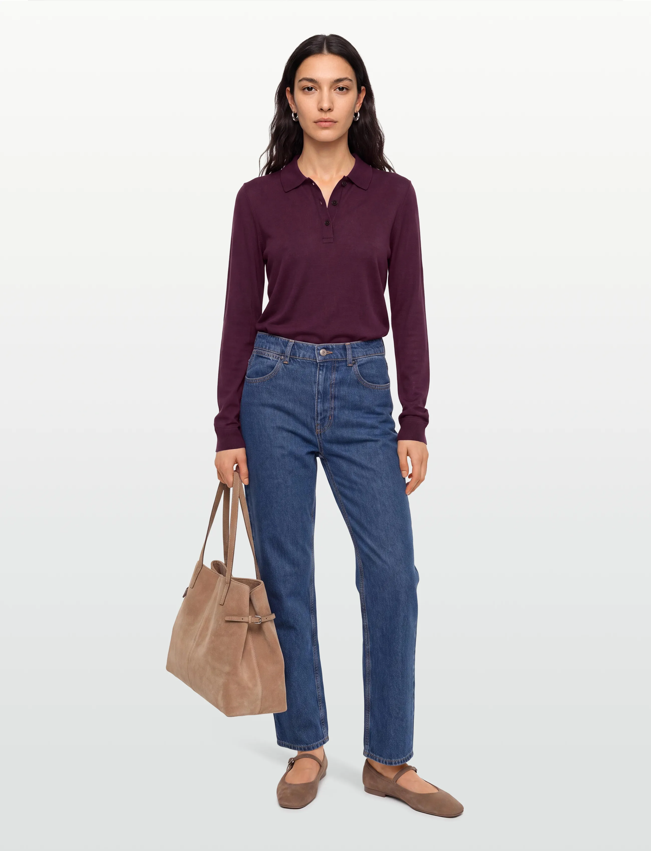 Gant - REG LS SEAMLESS POLO - pikkade varrukatega topid - darkened wine - 0