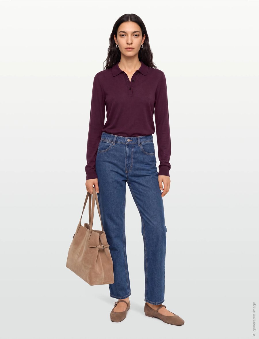 Gant - REG LS SEAMLESS POLO - pikkade varrukatega topid - darkened wine - 0