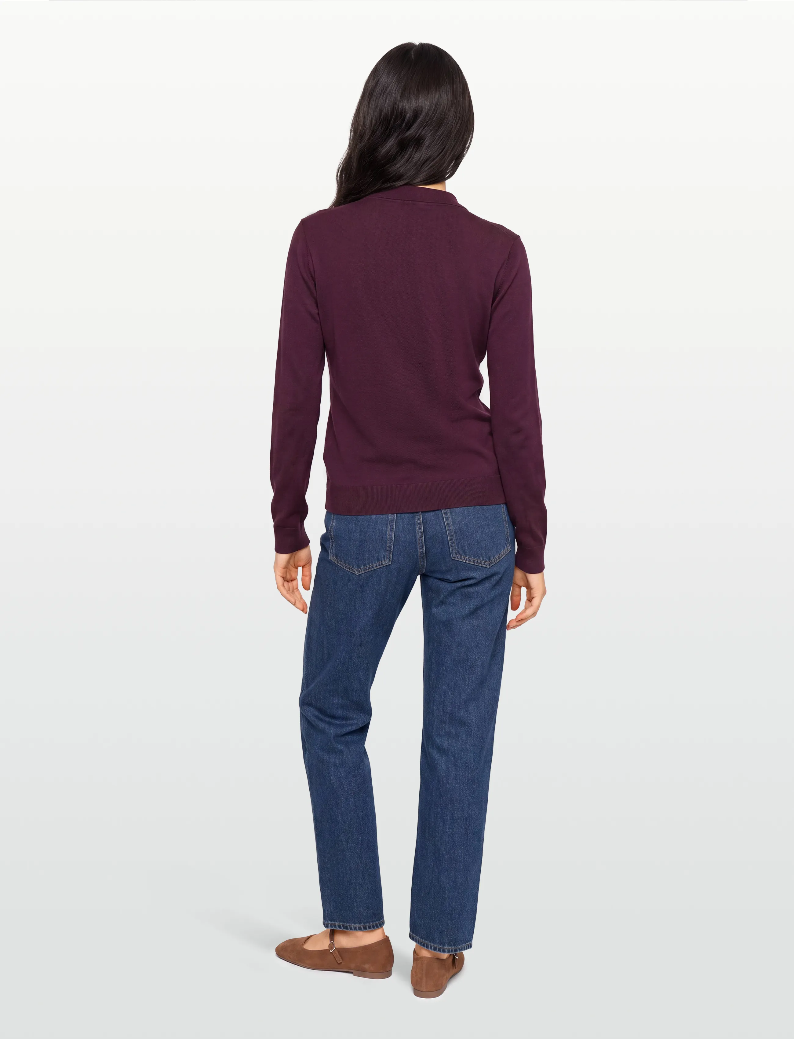 Gant - REG LS SEAMLESS POLO - pikkade varrukatega topid - darkened wine - 4