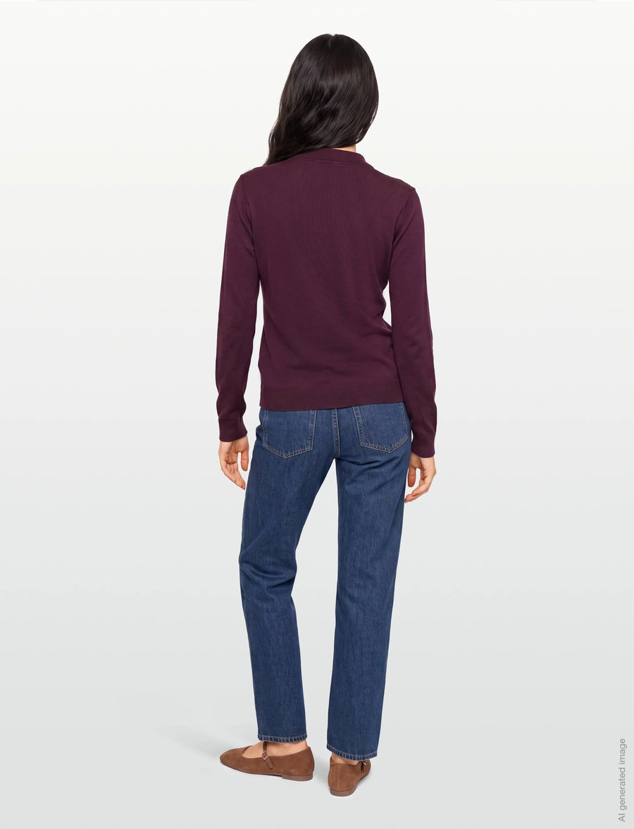 Gant - REG LS SEAMLESS POLO - pikkade varrukatega topid - darkened wine - 4