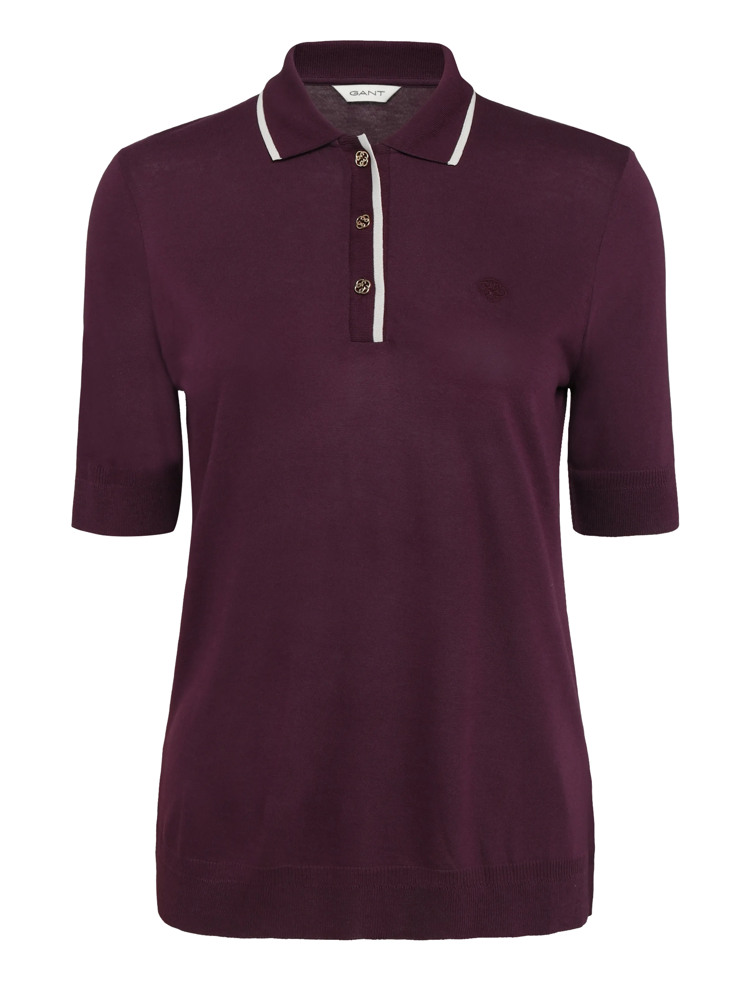 Gant REG SEAMLESS SS POLO - T-shirts & Toppar - DARKENED WINE / burgundy
