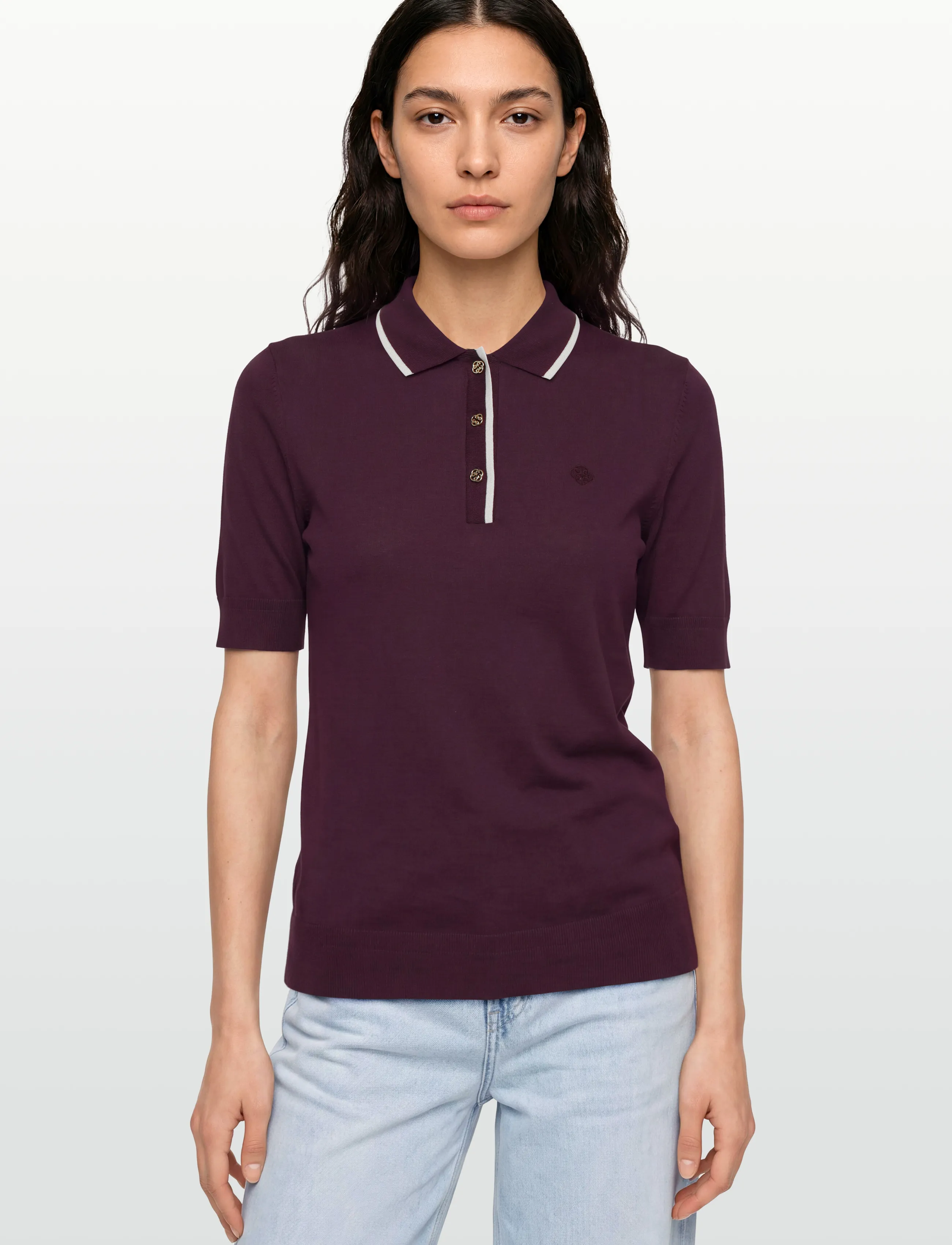 Gant - REG SEAMLESS SS POLO - poloshirts - darkened wine - 3