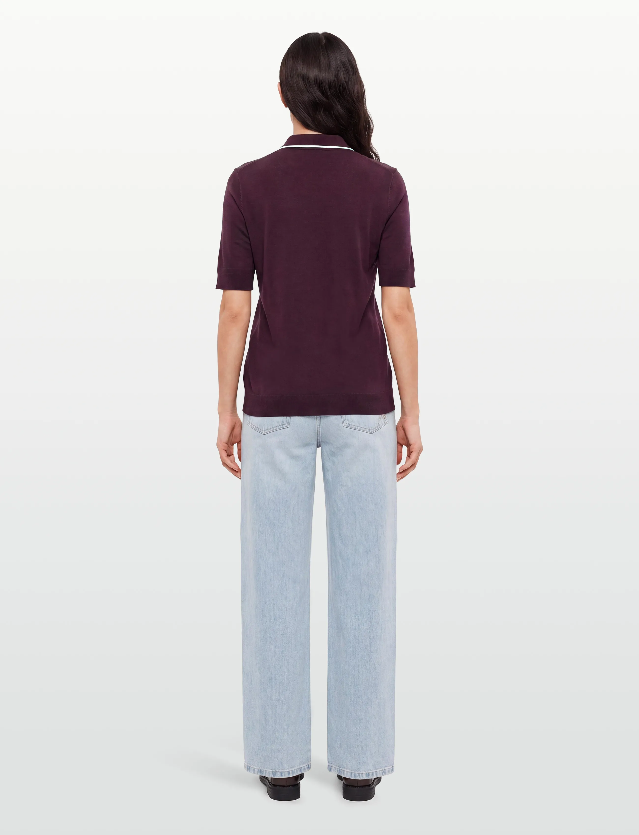 Gant - REG SEAMLESS SS POLO - poloshirts - darkened wine - 4