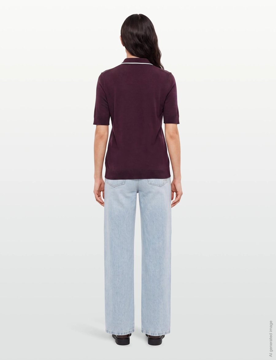 Gant - REG SEAMLESS SS POLO - poloshirts - darkened wine - 4
