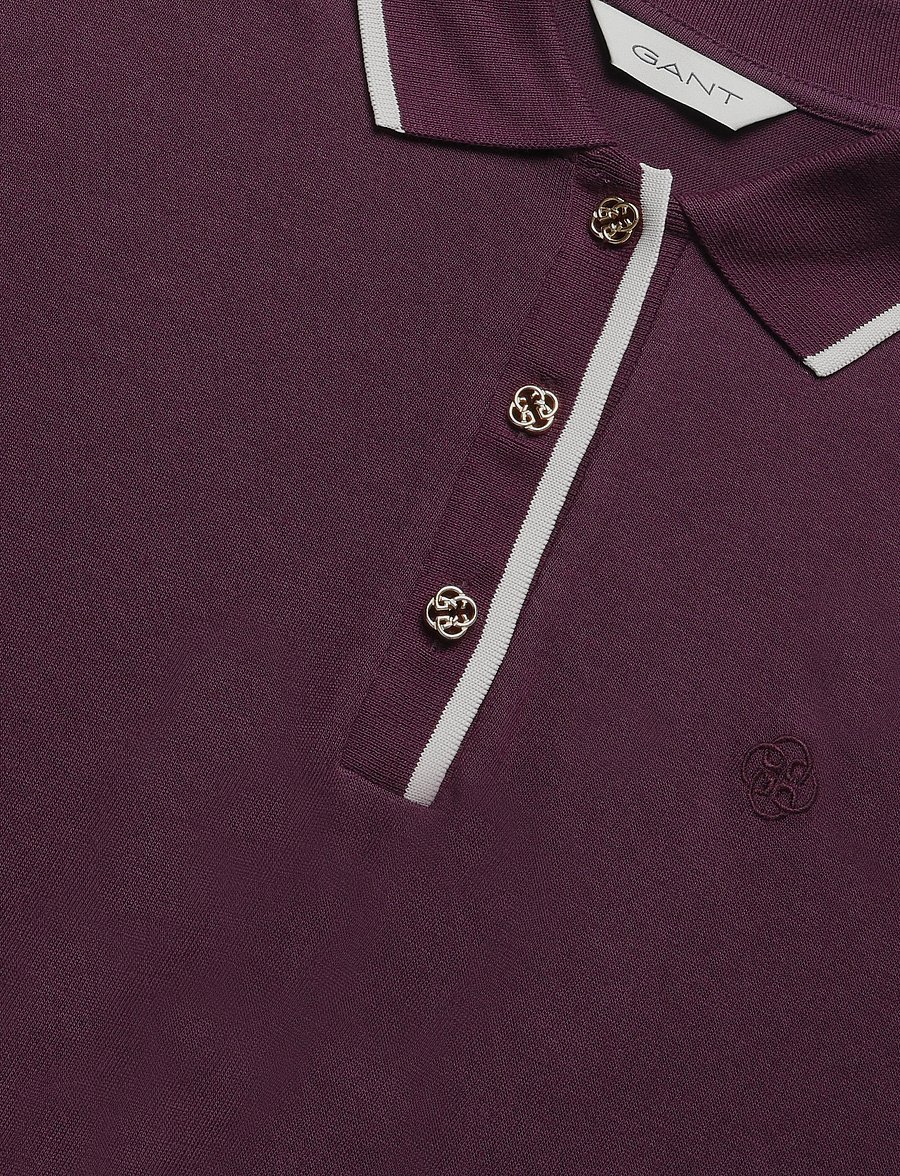 Gant - REG SEAMLESS SS POLO - pikéer - darkened wine - 2