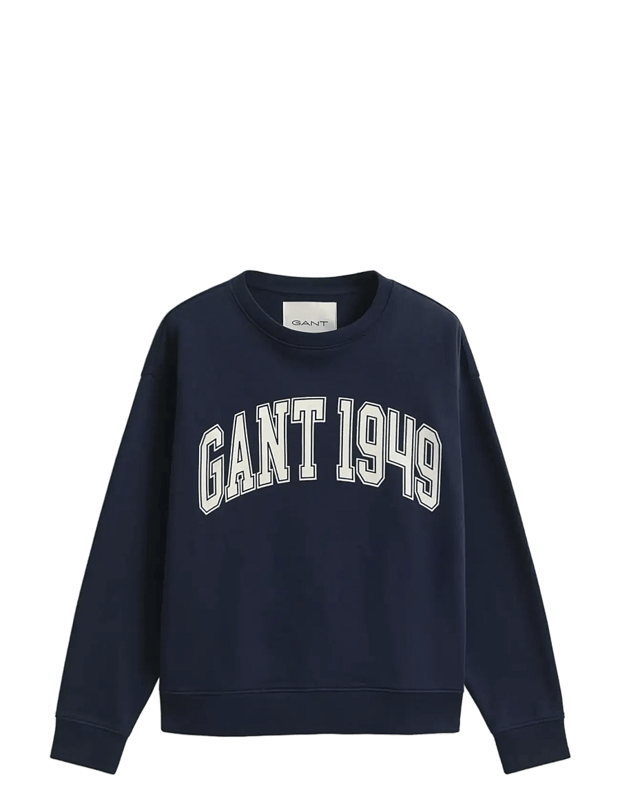 Gant - GRAPHIC C-NECK SWEAT - dressipluusid - marine - 1