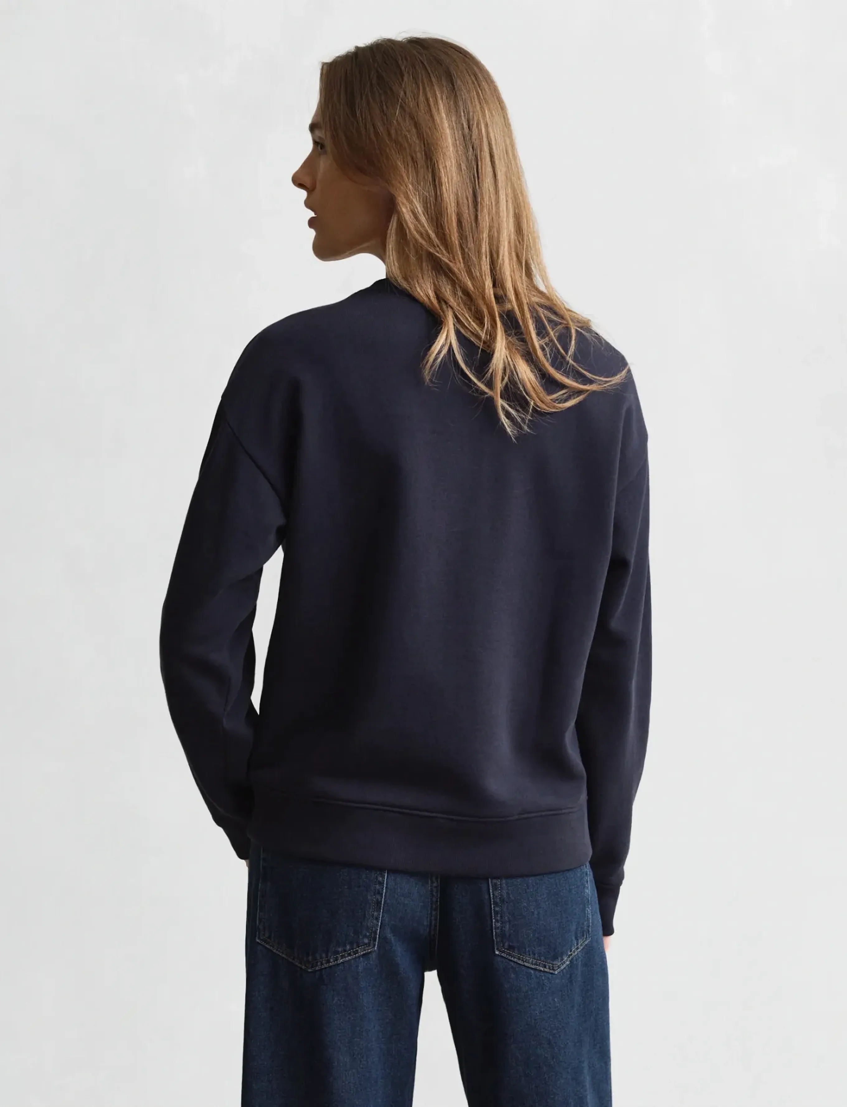 Gant - GRAPHIC C-NECK SWEAT - fashion trends - marine - 2