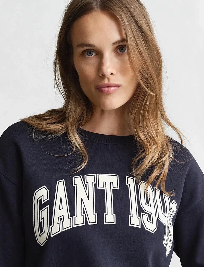 GANT - GRAPHIC C-NECK SWEAT - mode trends - marine - 3