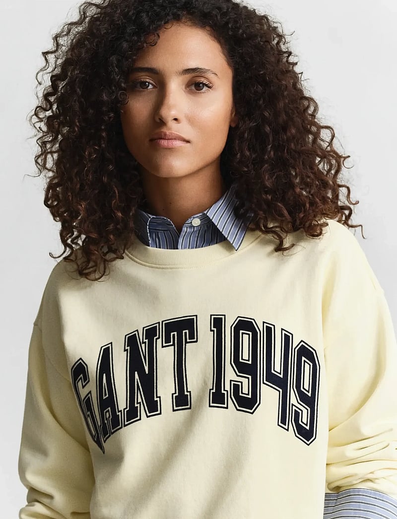 GANT - GRAPHIC C-NECK SWEAT - modetrender - vanilla yellow - 3