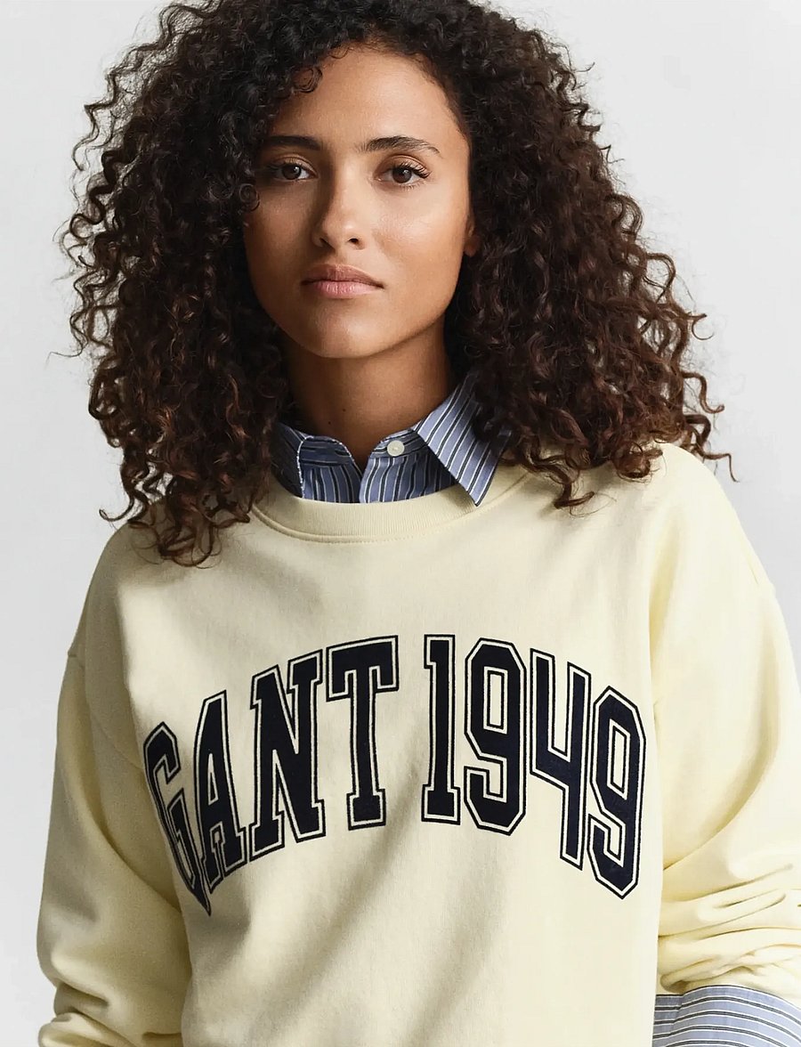 Gant - GRAPHIC C-NECK SWEAT - modetrender - vanilla yellow - 3