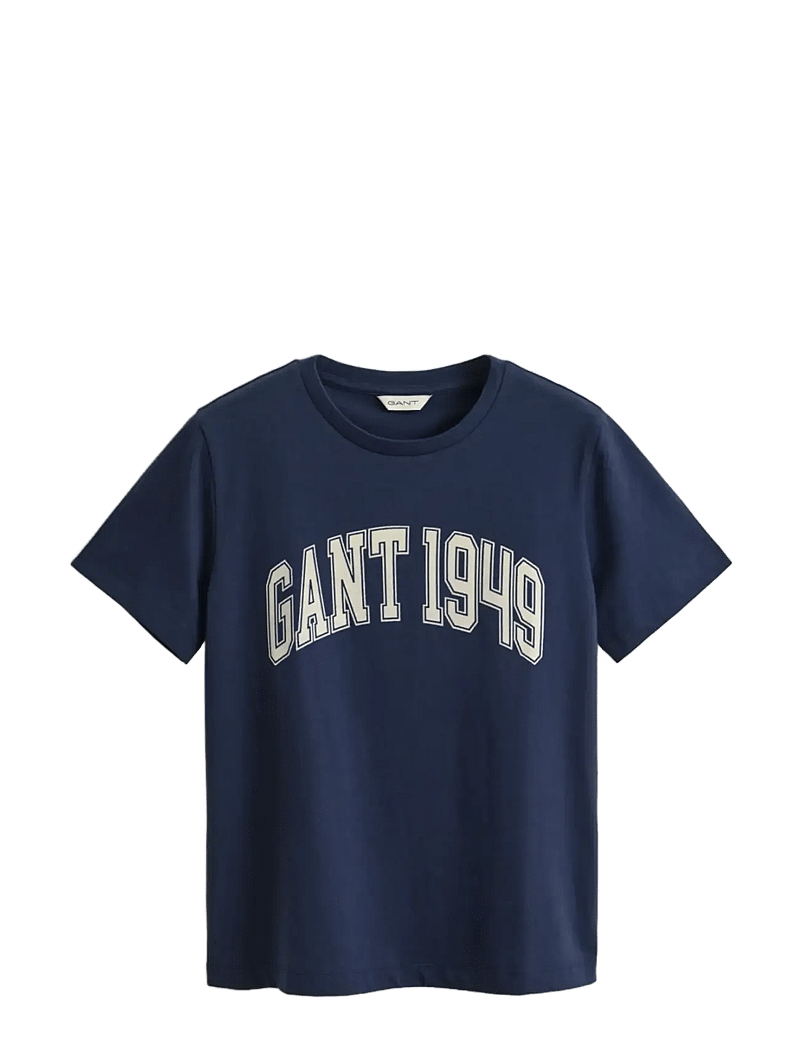 GANT - GRAPHIC SS T-SHIRT - t-shirts - marine - 1