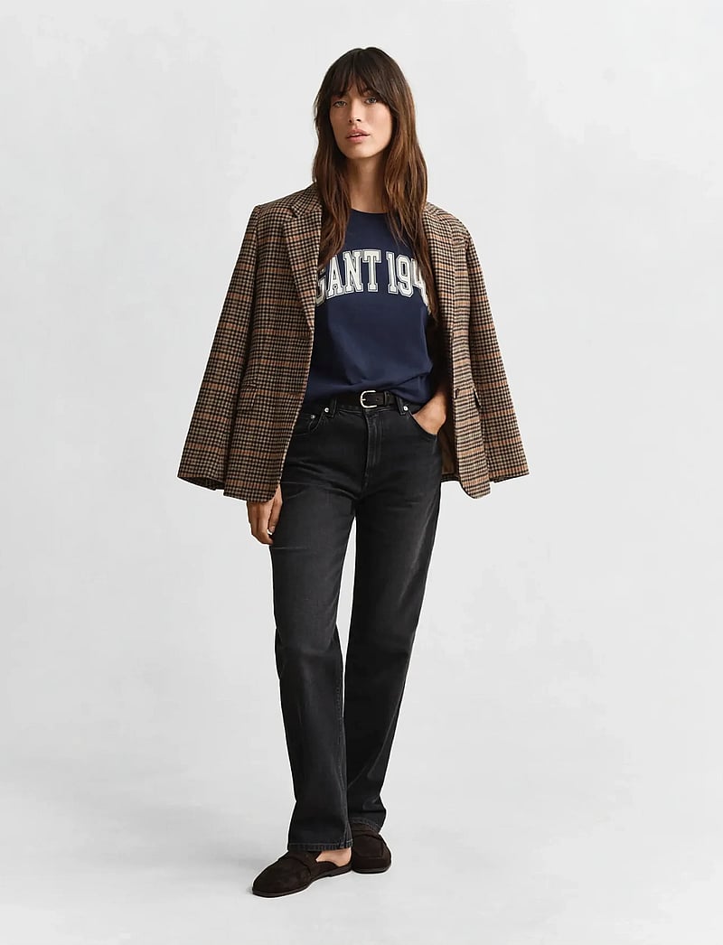 GANT - GRAPHIC SS T-SHIRT - t-shirts - marine - 4