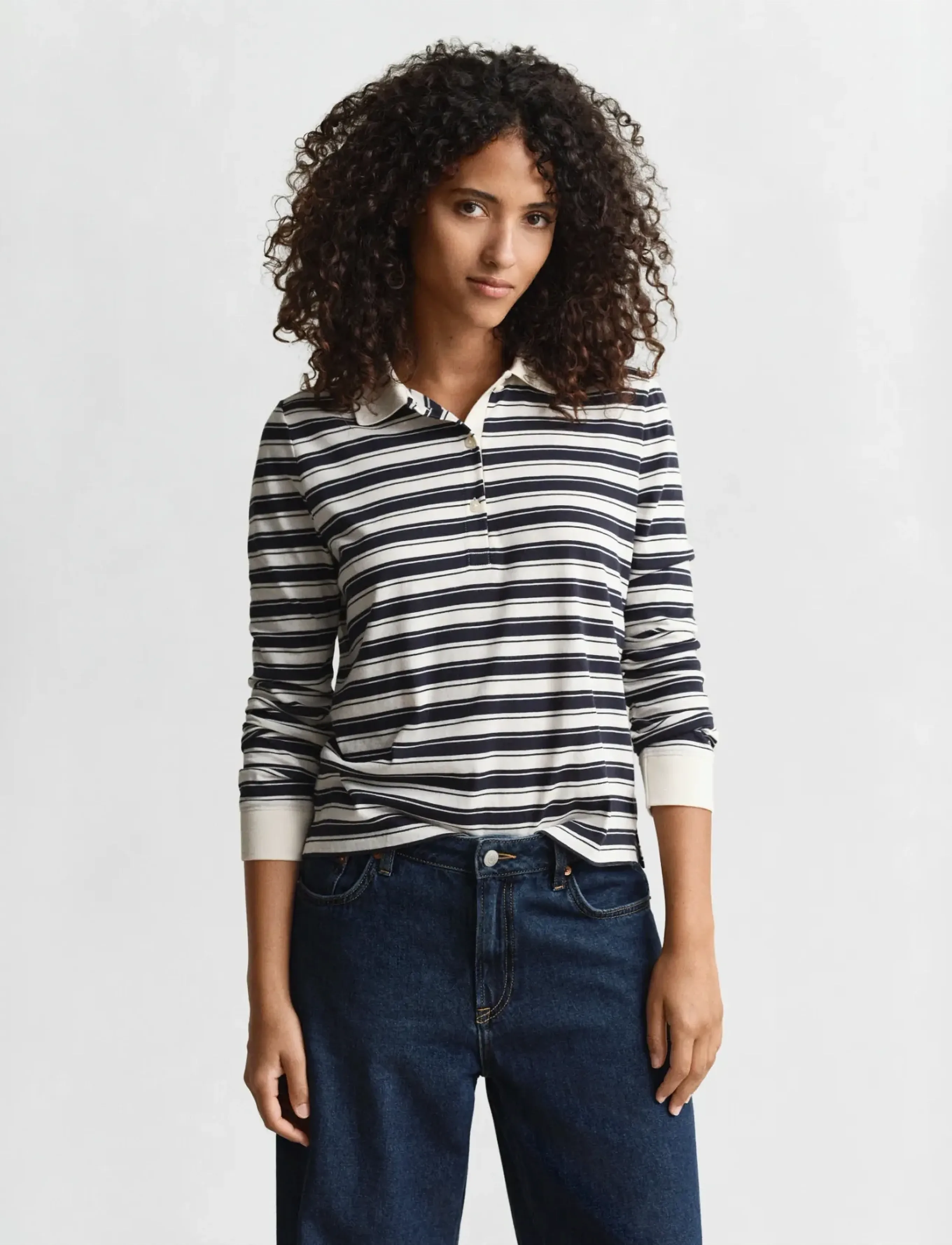Striped Ls Polo