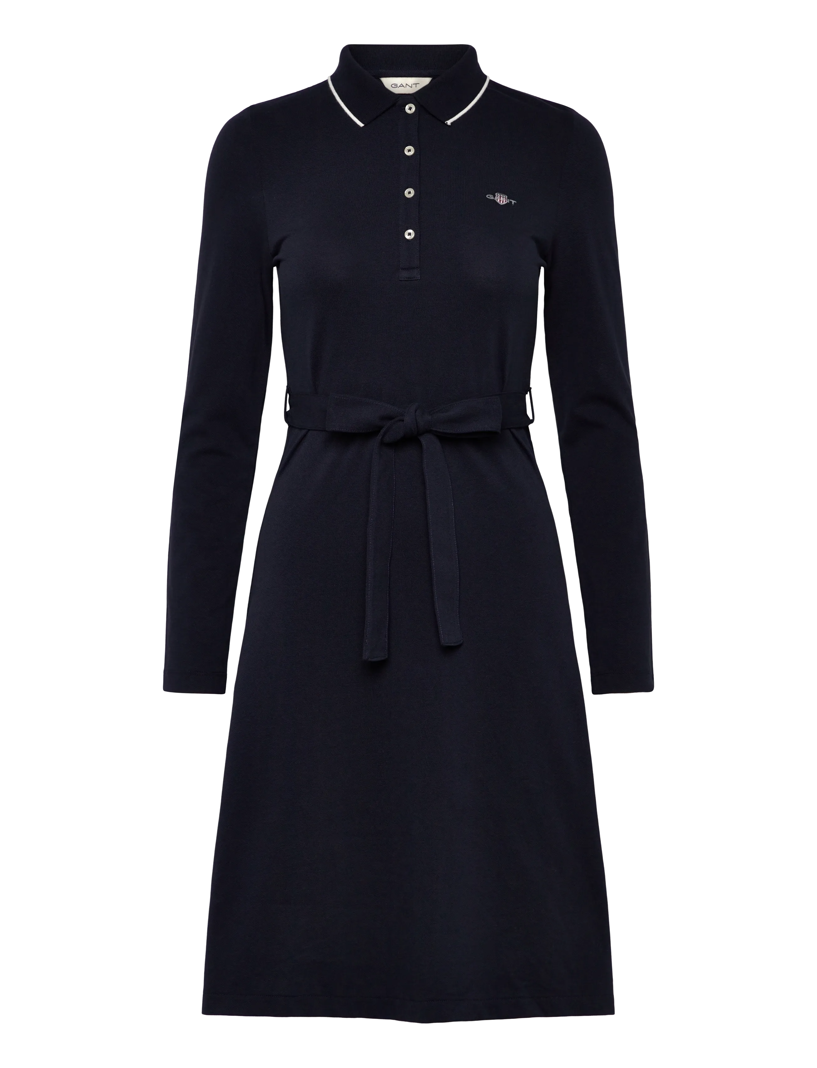 GANT PIQUE POLO DRESS - Sukienki - EVENING BLUE / navy