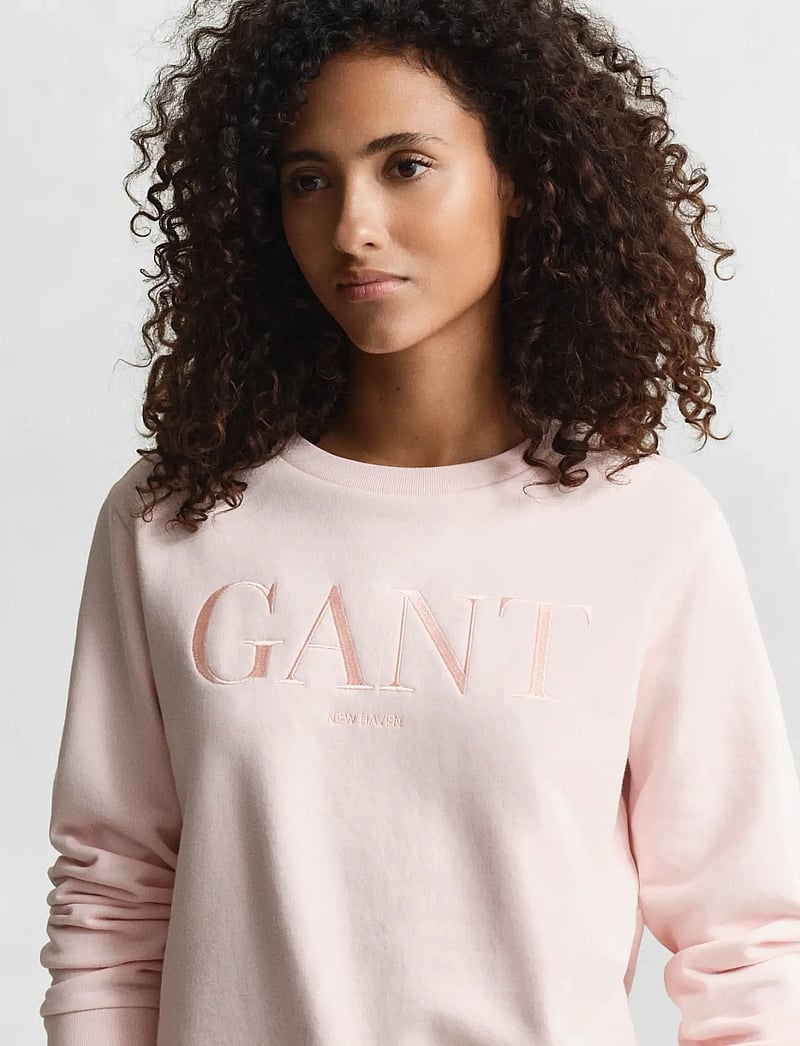 GANT - TONAL GRAPHIC C-NECK SWEAT - modetrender - apricot pink - 3
