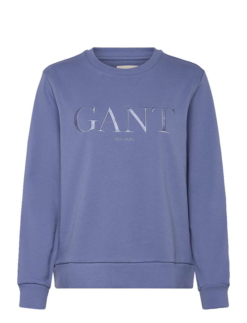 GANT - TONAL GRAPHIC C-NECK SWEAT - modetrends - faded denim - 0