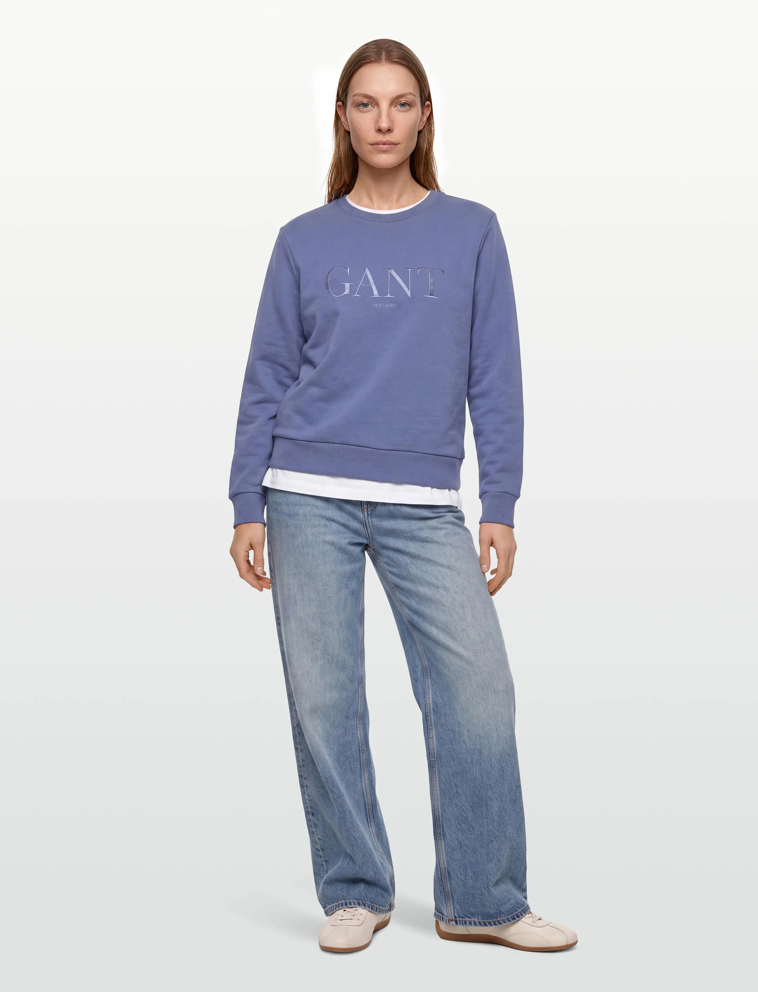 Gant - TONAL GRAPHIC C-NECK SWEAT - mode trends - faded denim - 0