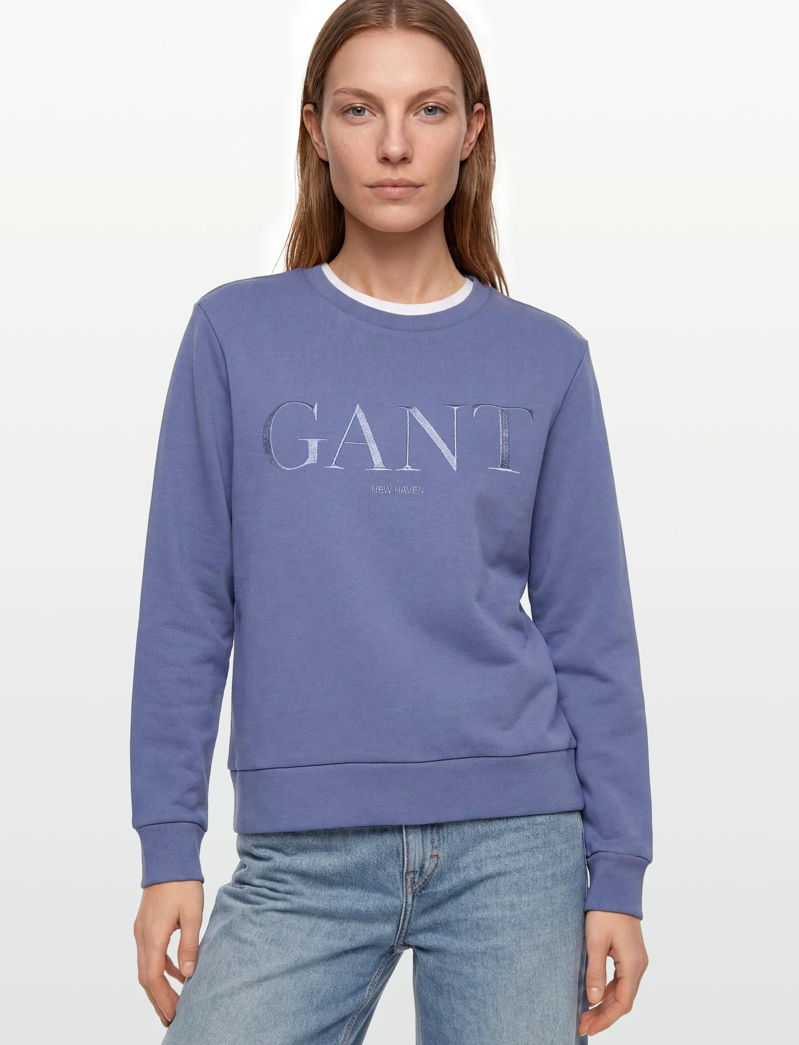 Gant - TONAL GRAPHIC C-NECK SWEAT - mode trends - faded denim - 3