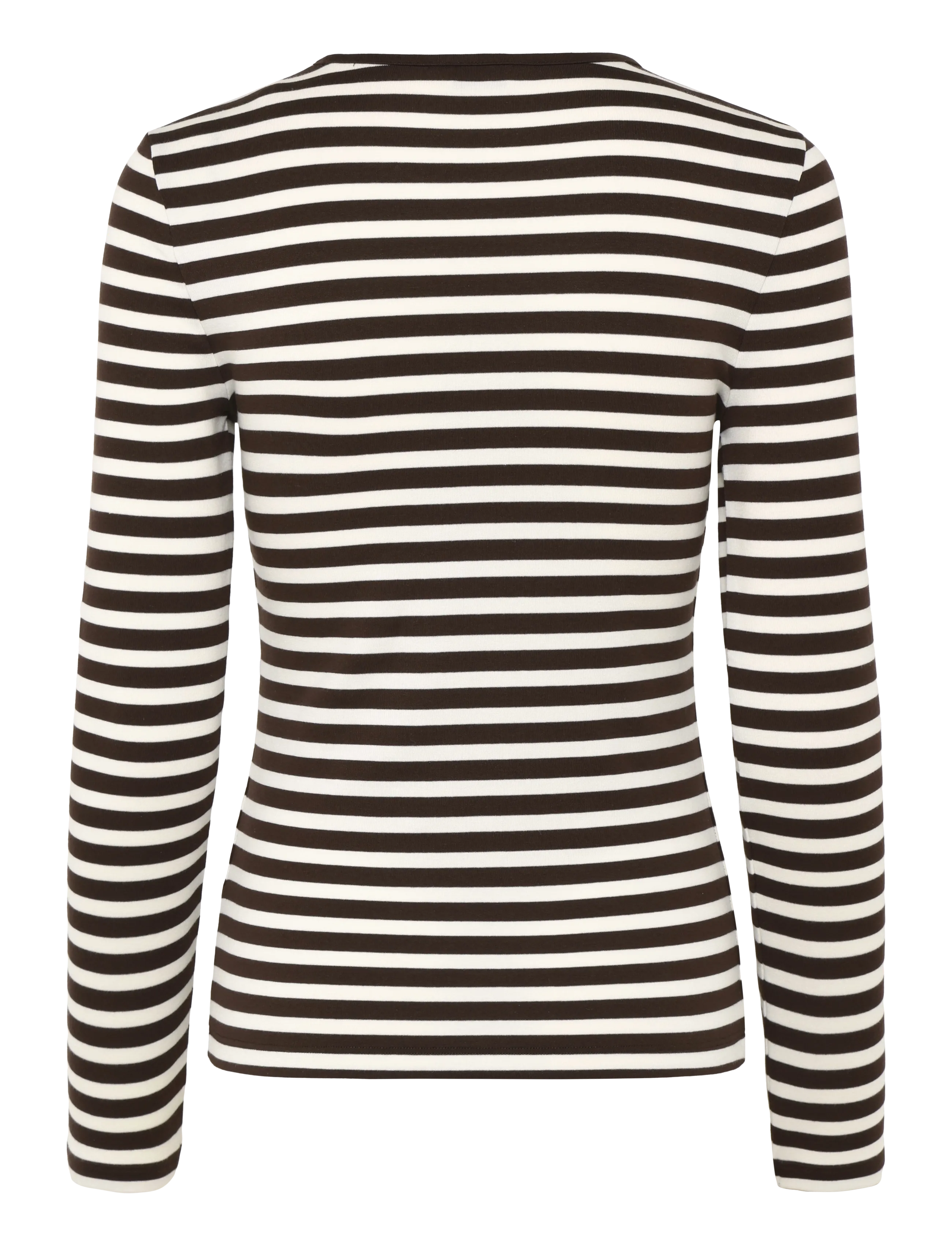 Gant - SLIM STRIPED LS T-SHIRT - deep brown - 1