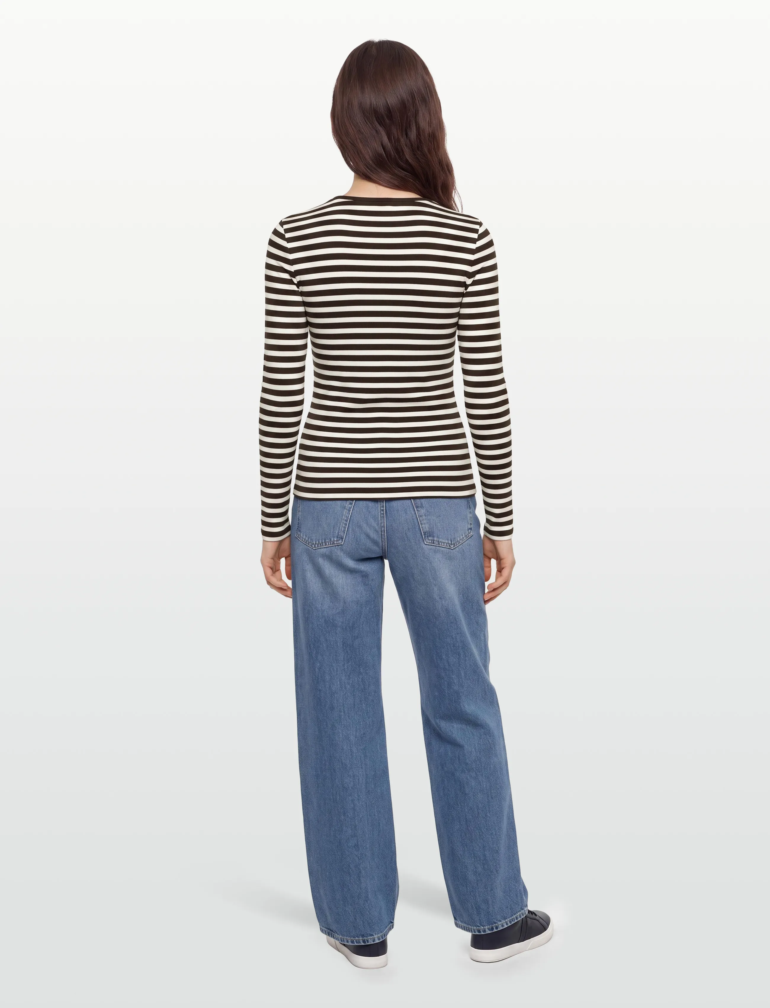 Gant - SLIM STRIPED LS T-SHIRT - langærmede toppe - deep brown - 4