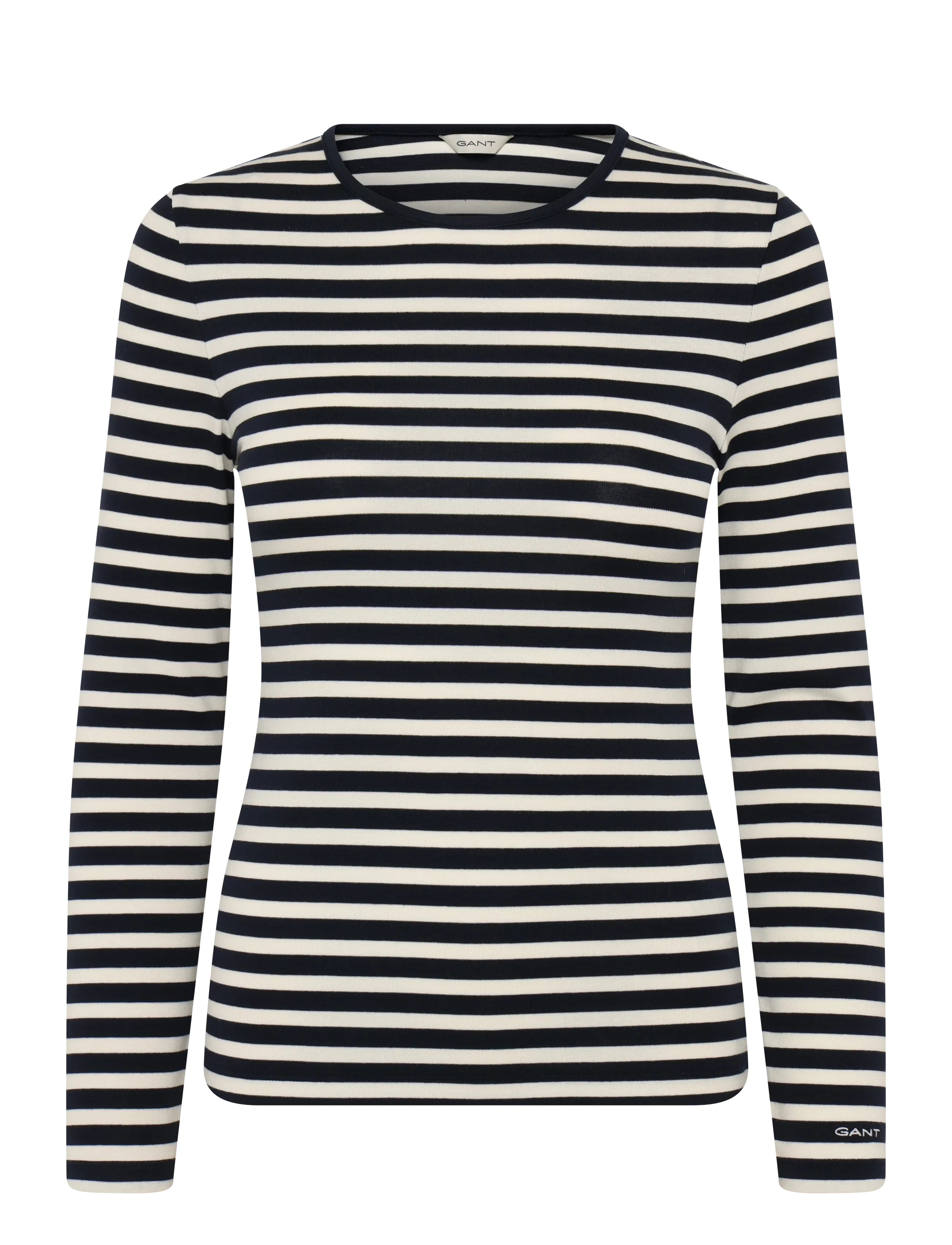 Gant SLIM STRIPED LS T-SHIRT - Uus - EVENING BLUE / navy
