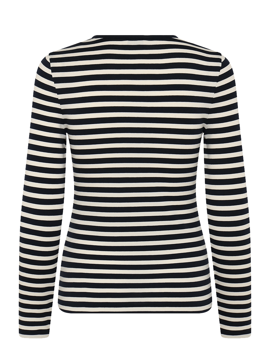 Gant - SLIM STRIPED LS T-SHIRT - long-sleeved tops - evening blue - 2