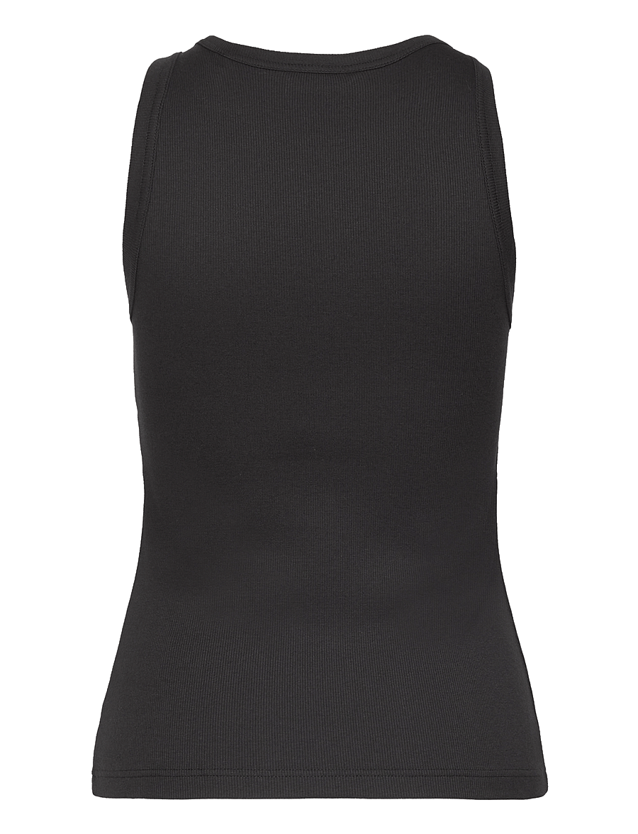 Gant - HIGH NECK RIB TANK TOP - sleeveless tops - black - 2