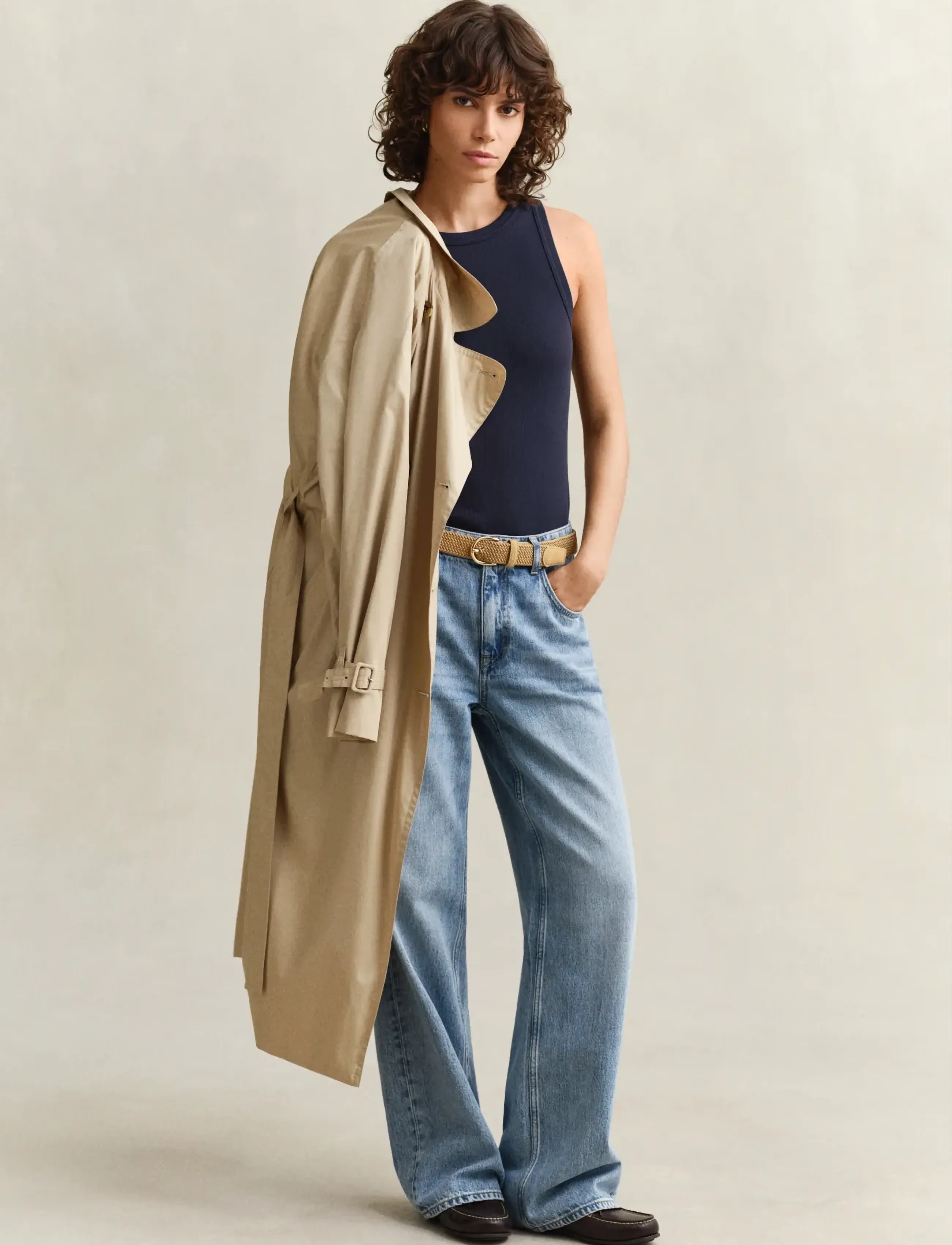 Gant - HIGH NECK RIB TANK TOP - ermalausir toppar - evening blue - 4
