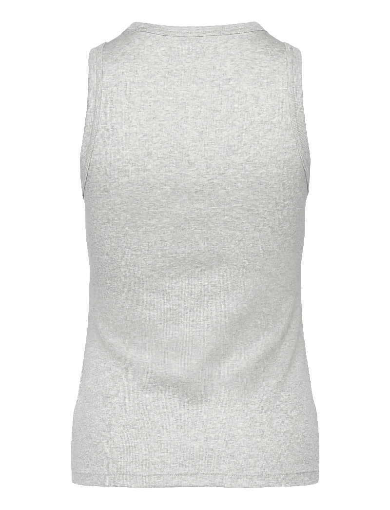 GANT - HIGH NECK RIB TANK TOP - linnen - light grey melange - 1