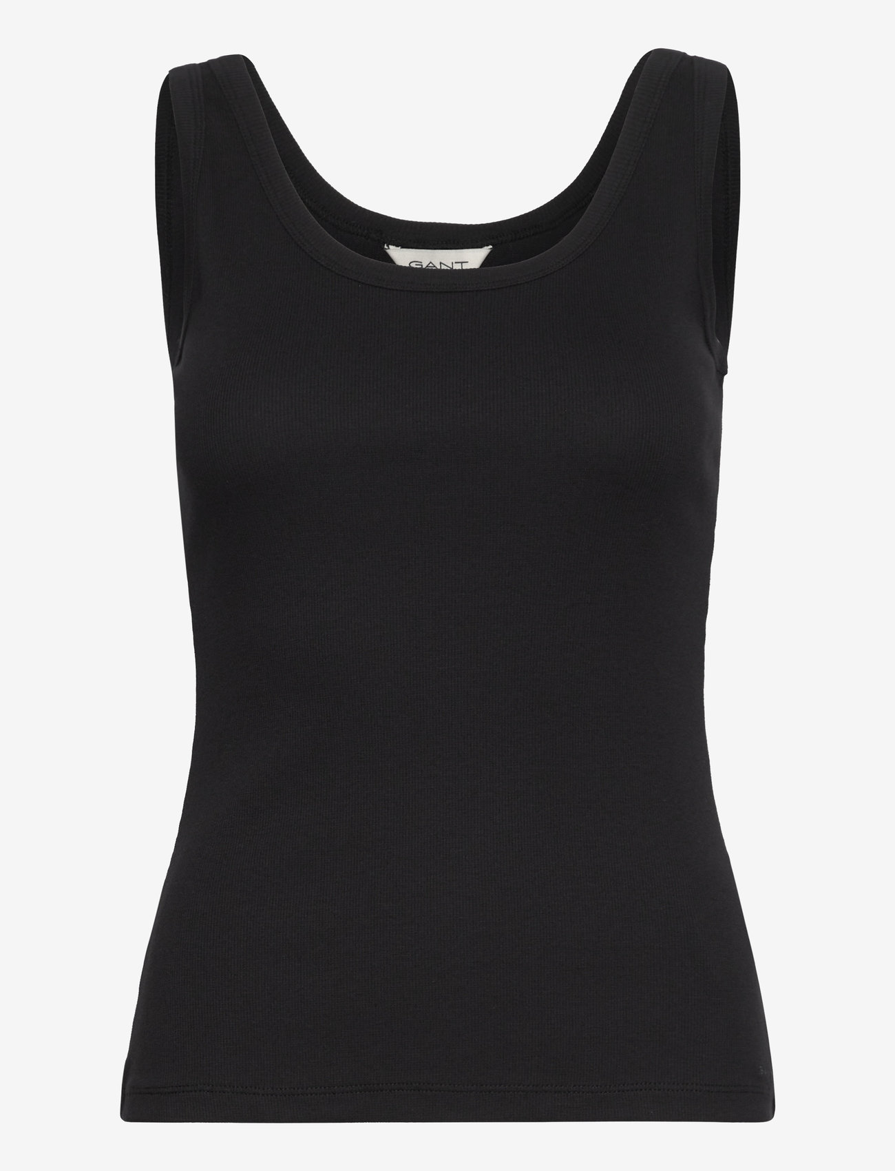 Gant - SLIM RIBBED TANK TOP - linnen - black - 1